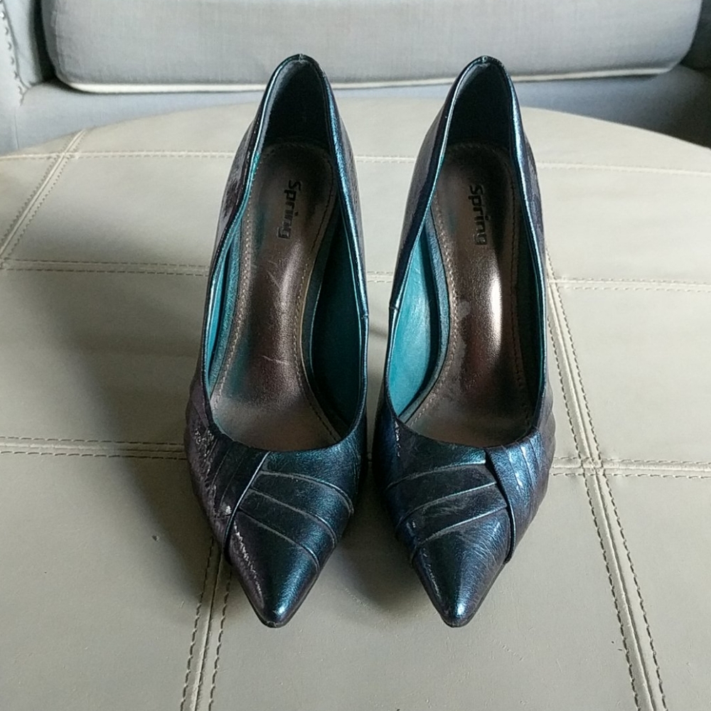 ❄️ Metallic Blue Purple High Heels - Picture 2 of 5